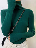 Women Turtleneck Sweater Knitted Soft Pullovers Cashmere Jumpers Basic Soft Sweaters For Women Winter