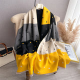 Autumn Winter Scarf Women Pashmina Shawls and Wraps Cashmere Blanket Warm Thick Stoles for Lady Outdoor Bufanda 2024 New Print