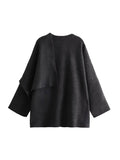 Winter Female Scarf Coat Long Sleeve Knitted Asymmetric Jackets For Women Streetwear Causal Women Coats