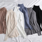 Women Turtleneck Sweater Knitted Soft Pullovers Cashmere Jumpers Basic Soft Sweaters For Women Winter