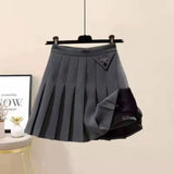Autumn and Winter Set Women's New Korean Version Slimming Fake Two-piece Jacket Age Reducing Pleated Skirt Two-piece Set