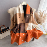 Autumn Winter Scarf Women Pashmina Shawls and Wraps Cashmere Blanket Warm Thick Stoles for Lady Outdoor Bufanda 2024 New Print