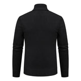 Autumn And Winter New Jersey Men's Casual Sports Coat Solid Color Stand Collar Wweater Grab Fleece Warm Zipper Cardigan