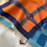 Autumn Winter Scarf Women Pashmina Shawls and Wraps Cashmere Blanket Warm Thick Stoles for Lady Outdoor Bufanda 2024 New Print
