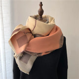 Autumn Winter Scarf Women Pashmina Shawls and Wraps Cashmere Blanket Warm Thick Stoles for Lady Outdoor Bufanda 2024 New Print