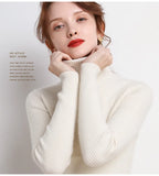 Women Turtleneck Sweater Knitted Soft Pullovers Cashmere Jumpers Basic Soft Sweaters For Women Winter
