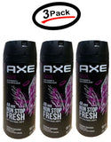 (3 Pack) Axe Body Spray Excite For Men Deodorant, 150ml/5.07oz