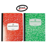 2 (Two) Composition/Notebook Book,Wide Ruled Paper, 100 Sheets, 9-3/4"x7-1/2"