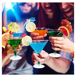 18 Pcs Martini Glass Clear Plastic Disposable Cocktail Drinking Glass Party Set - New