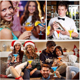 18 Pcs Martini Glass Clear Plastic Disposable Cocktail Drinking Glass Party Set - New