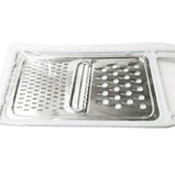 Flat Grater Stainless Steel 3 In 1 Way Slicer Multipurpose Handheld (2 Pack)