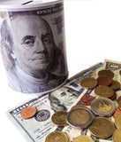 Tin Money Saving Piggy Bank 6"