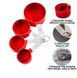 8Pcs Stainless Steel Measuring Cups Spoons Kitchen Baking Cooking Tools Set