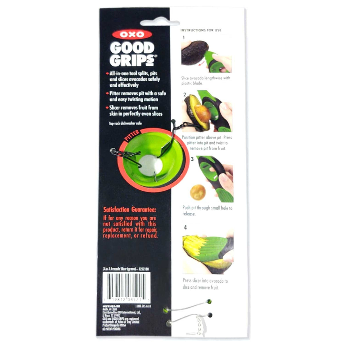 OXO 3In1 Avocado Slicer Green