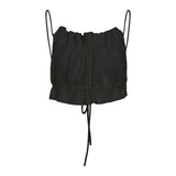 Sleeveless Small Sling Wrap Top With Open Back And Navel