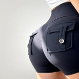 Peach Tooling Tight Shorts Waist Stretch Sexy Hips Shaping Yoga Pants