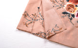 Summer large size women's chiffon printing split loose wide leg pants