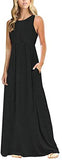 Women's Plaid Long Sleeve Empire Waist Full Length Maxi Dress with Pockets