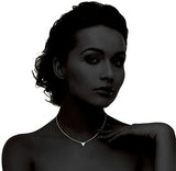PAVOI 14K Yellow Gold Plated Triangle Created Green Opal Necklace