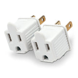 2 Prong to 3 Prong Grounded Outlet Converter Adapter W/ Polarized Plug - (4 PCS)