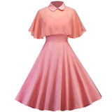 Womens cape shawl two-piece doll collar dress