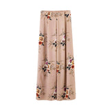 Summer large size women's chiffon printing split loose wide leg pants
