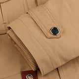 Men Winter Warm Thick Fleece Bomber Jacket Military Cotton Cargo Hooded Windbreaker Coat