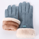 Women's Gloves Autumn Winter Cute Furry Warm Mitts Full Finger Mittens Sport Gloves