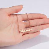 Mama Letter Pendant Necklace For Women 3 Colors Mom Nameplate Clavicle Chain Choker