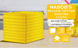 (2 Pack) 6 PCS 100% Pure Cotton Yellow Multi-Purpose Dusters Cleaning Cloths-New