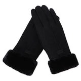 Women's Gloves Autumn Winter Cute Furry Warm Mitts Full Finger Mittens Sport Gloves