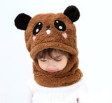 Cartoon Hat for Kids Scarf Thicken Cap Newborn Photography Baby Stuff Winter hat
