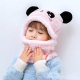 Cartoon Hat for Kids Scarf Thicken Cap Newborn Photography Baby Stuff Winter hat