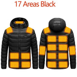 Men Winter Warm USB Heating Waterproof Jackets Smart Thermostat Hooded