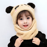 Cartoon Hat for Kids Scarf Thicken Cap Newborn Photography Baby Stuff Winter hat