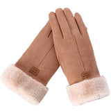 Women's Gloves Autumn Winter Cute Furry Warm Mitts Full Finger Mittens Sport Gloves