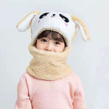 Cartoon Hat for Kids Scarf Thicken Cap Newborn Photography Baby Stuff Winter hat