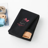 Autumn Winter Baby Girls Leggings Thick Warm Cute Rabbit Kid Plus Velvet Pants Children Solid Trousers