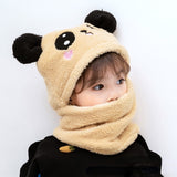 Cartoon Hat for Kids Scarf Thicken Cap Newborn Photography Baby Stuff Winter hat