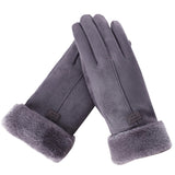 Women's Gloves Autumn Winter Cute Furry Warm Mitts Full Finger Mittens Sport Gloves