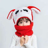 Cartoon Hat for Kids Scarf Thicken Cap Newborn Photography Baby Stuff Winter hat