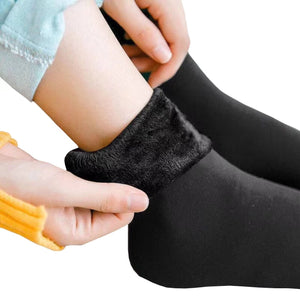 Socks Unisex Winter Warm Snow Socks Thickened Add Velvet Solid Lolita Dew Ankle Bare Leg Sox
