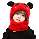 Cartoon Hat for Kids Scarf Thicken Cap Newborn Photography Baby Stuff Winter hat
