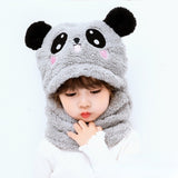 Cartoon Hat for Kids Scarf Thicken Cap Newborn Photography Baby Stuff Winter hat