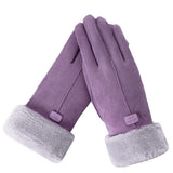 Women's Gloves Autumn Winter Cute Furry Warm Mitts Full Finger Mittens Sport Gloves