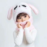 Cartoon Hat for Kids Scarf Thicken Cap Newborn Photography Baby Stuff Winter hat