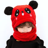 Cartoon Hat for Kids Scarf Thicken Cap Newborn Photography Baby Stuff Winter hat