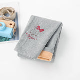 Autumn Winter Baby Girls Leggings Thick Warm Cute Rabbit Kid Plus Velvet Pants Children Solid Trousers