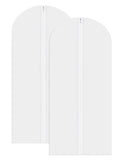 (3 Pack) Dress Bag Garment Travel Dress Storage Full Zipper Cover -Frosted Clear