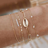 30 Styles Mix Turtle Heart Pearl Crystal Marble Bracelets for Women